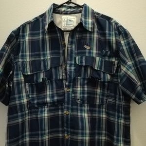 Guy Harvey button-down plaid shirt Size Large